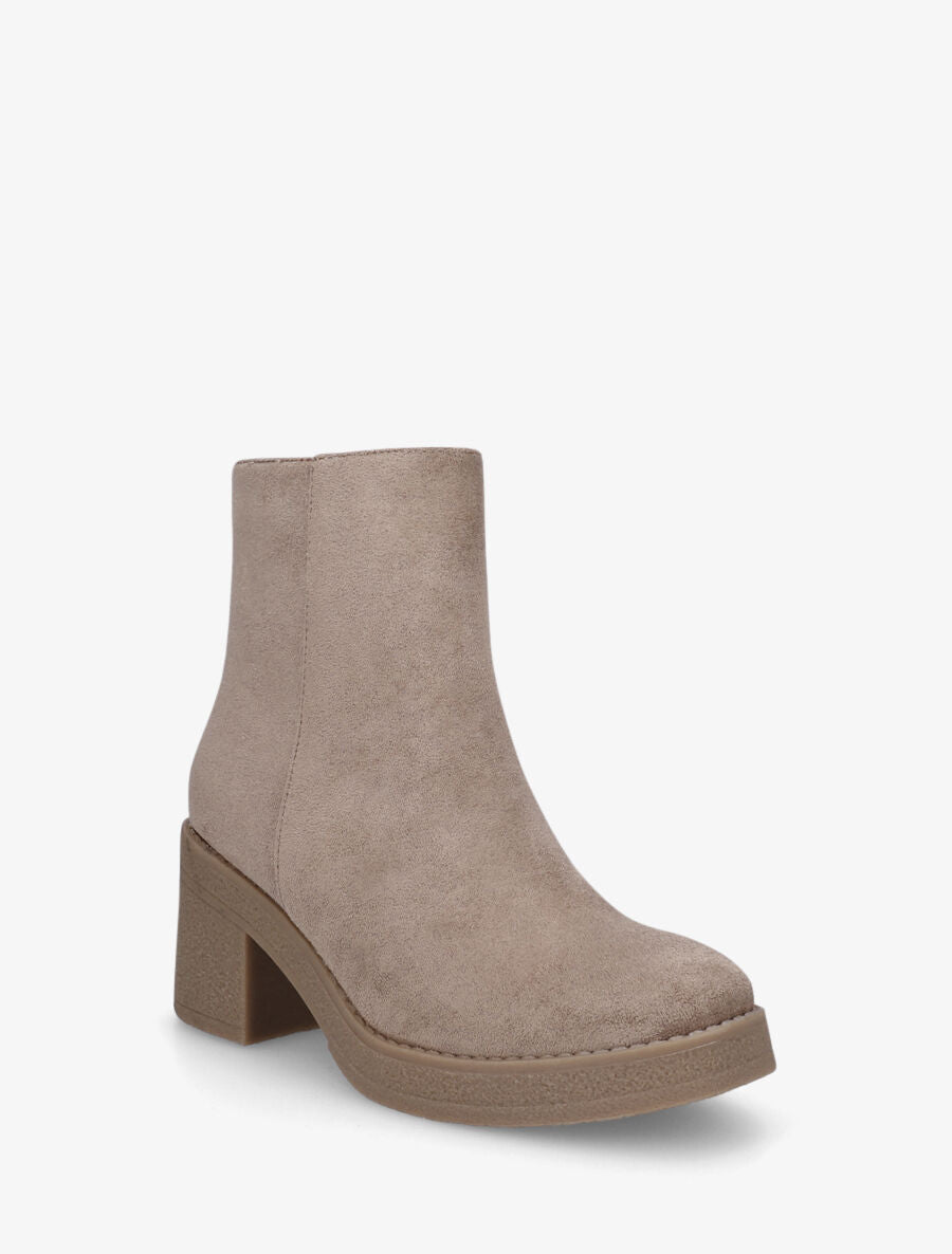 Bottines en suédine - Taupe - 2