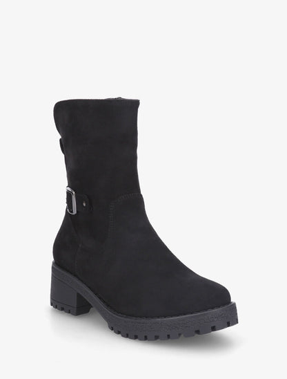 Bottines montantes en suédine - Noir - 2
