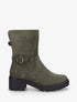 Bottines montantes en suédine - Kaki - 1
