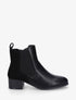 Bottines en simili et suédine - Noir - 1