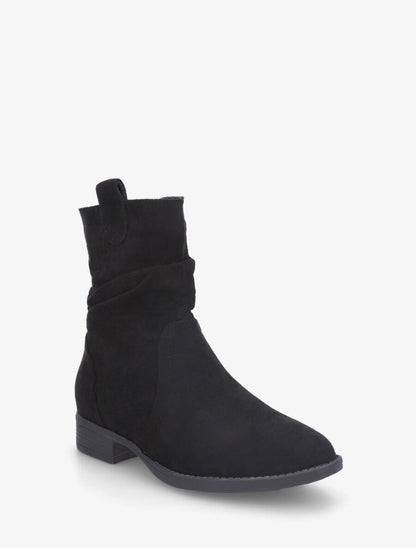 Bottines montantes froncées - Noir - 2