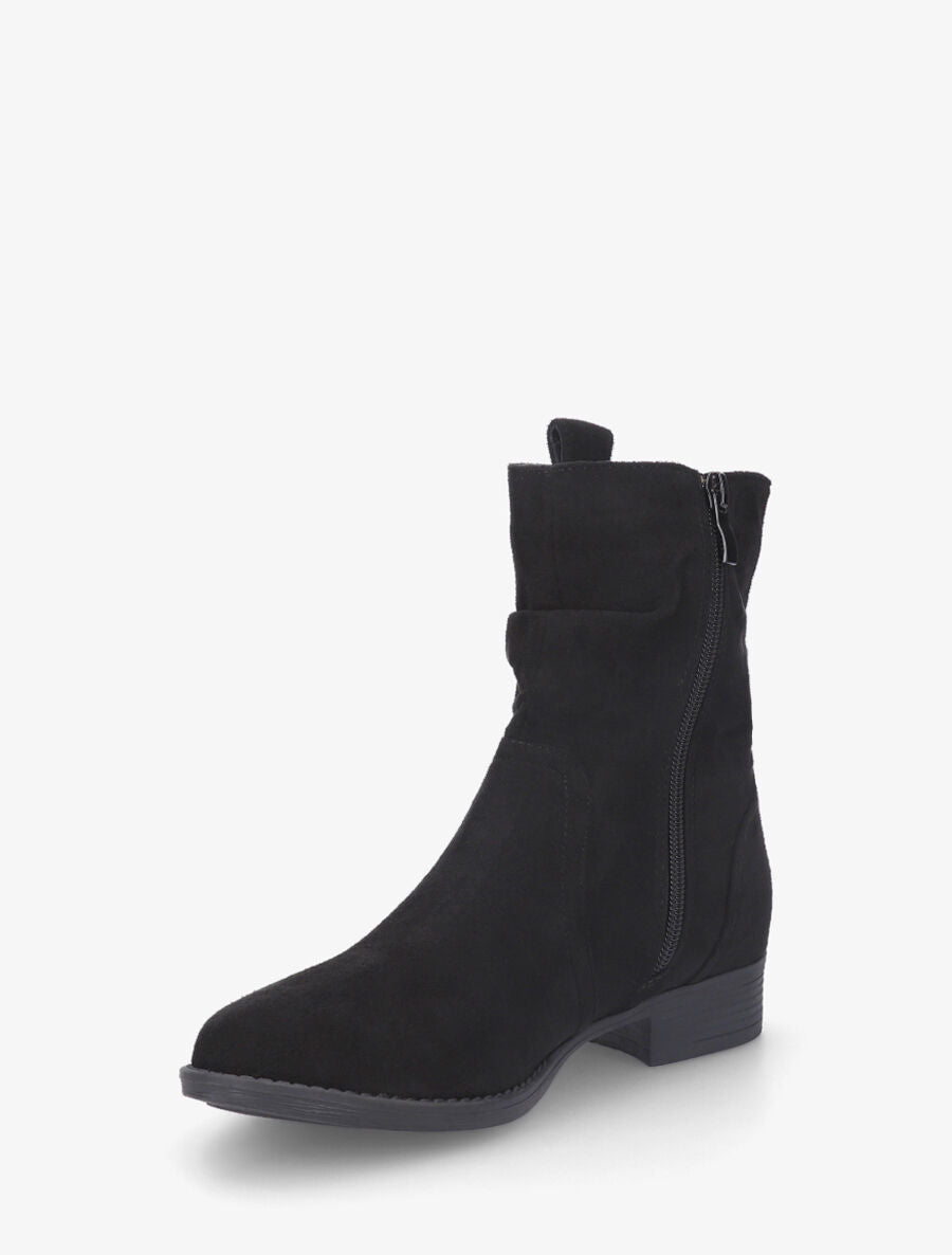 Bottines montantes froncées - Noir - 3
