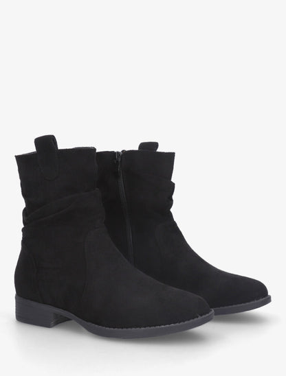 Bottines montantes froncées - Noir - 4