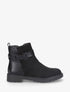 Bottines plates bimatière à semelle crantée - Noir - 5