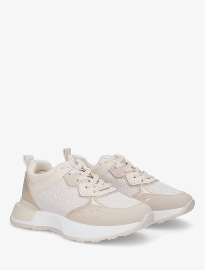 Baskets bimatière irisées - Beige - 4