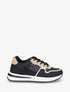 Sneakers en simili à détail irisé - Noir - 1
