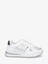 Sneakers en simili à détail irisé - Blanc - 1