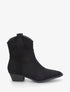 Bottines plates montantes style santiags - Noir - 5