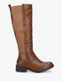 Bottes style cavalière en simili - Camel - 1