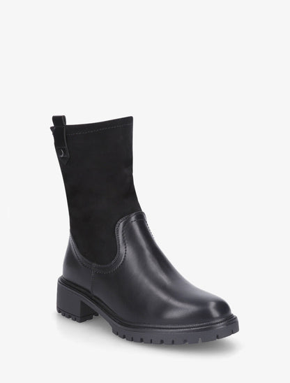 Bottines montantes bi-matière - Noir - 2