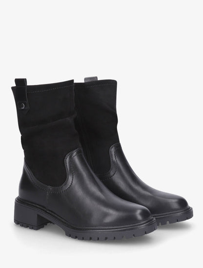Bottines montantes bi-matière - Noir - 4