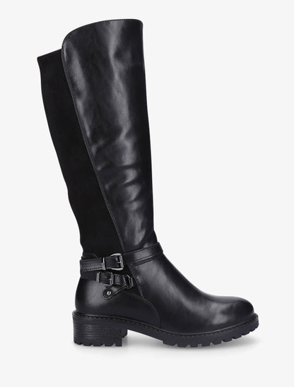 Bottes à contrefort en suédine - Noir - 5