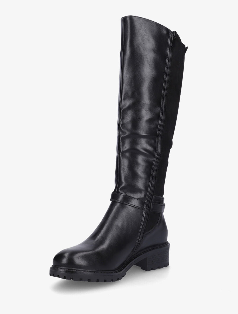 Bottes à contrefort en suédine - Noir - 3