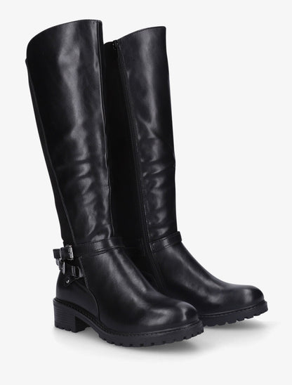 Bottes à contrefort en suédine - Noir - 4