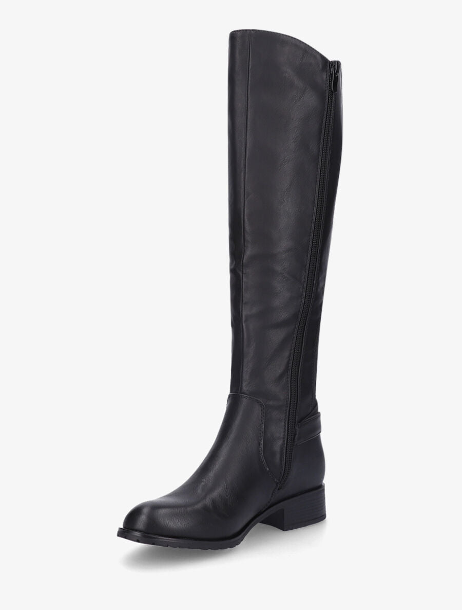 Bottes plates en simili - Noir - 3