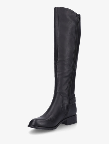 Bottes plates en simili - Noir - 3