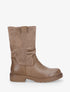 Bottines unies bi-matière - Taupe - 1