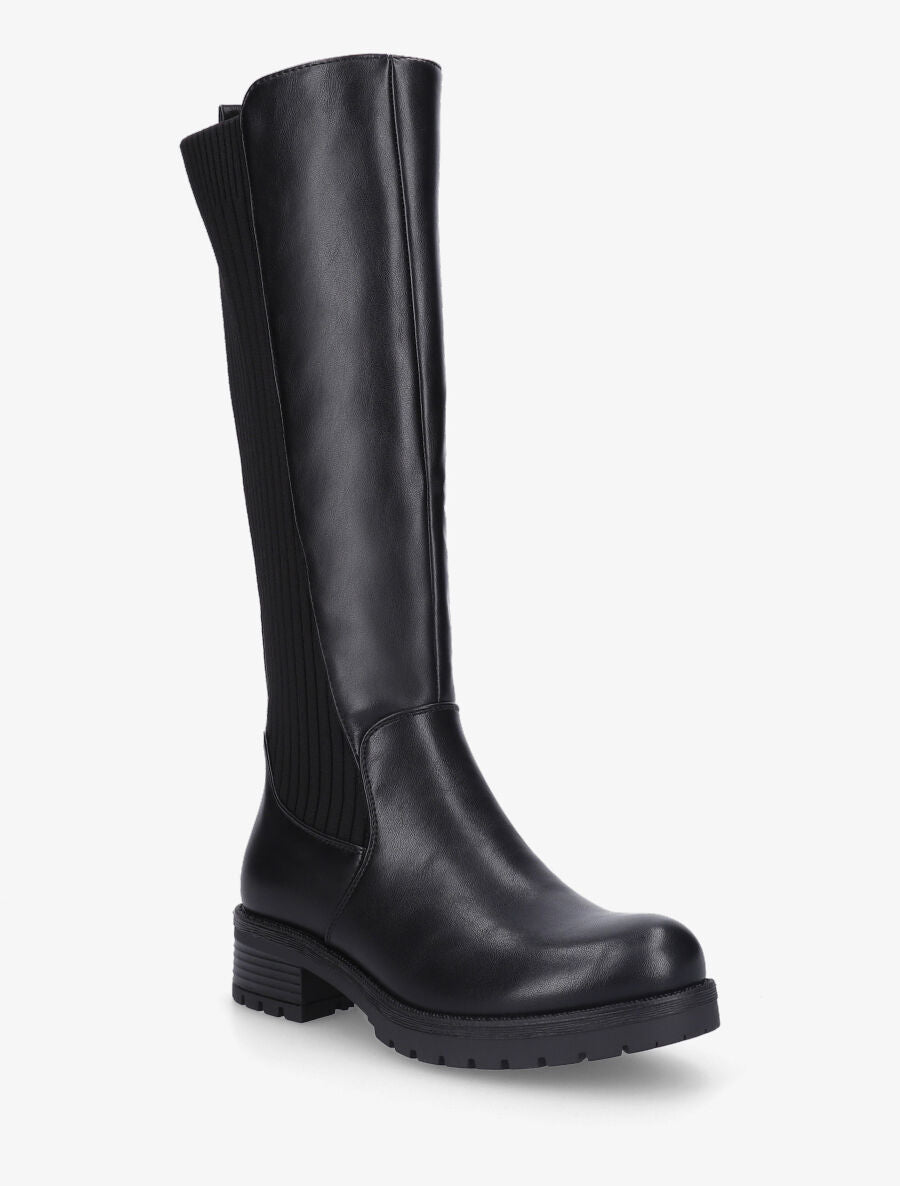 Bottes unies bi-matière - Noir - 2