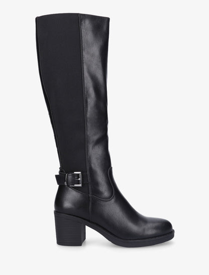 Bottes basiques en simili - Noir - 1