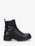 Bottines en simili à boucle - Noir - 5