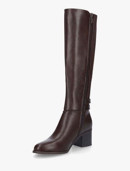Bottes unies à double sangle - Marron - 3