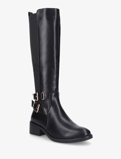Bottes élastiquées à double sangle - Noir - 2
