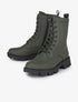 Boots montantesà lacets et à gros crans - Kaki - 1