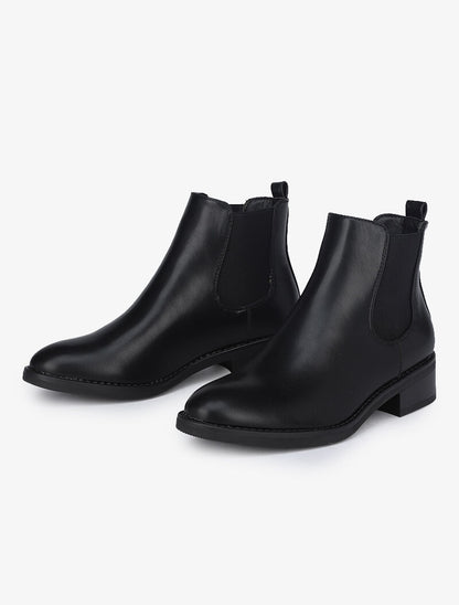 Chelsea boots unies - Noir - 1
