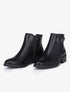 Bottines à contrefort croco et boucle carrée - Noir - 1
