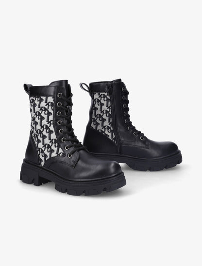 Rangers bi-matière à détails brodés - Noir - 5
