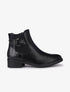 Bottines à contrefort croco et boucle - Noir - 1