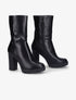 Bottines montantes à talons et semelles crantées - Noir - 1