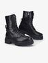 Bottines en simili à talon et semelle crantée - Noir - 1