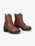 Bottines façon rangers à talon - Camel - 5
