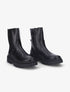 Bottines unies à ganse élastiquée côtelée - Noir - 5