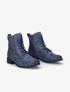 Bottines perforées à lacets et détail irisé - Bleu - 1