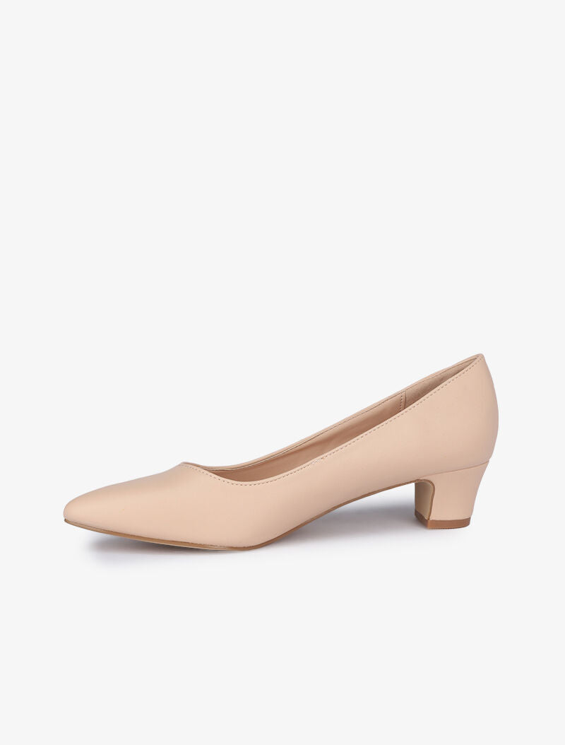 Escarpins à petits talons - Beige - 4