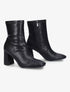 Bottines style chaussette à bouts carrés - Noir - 1