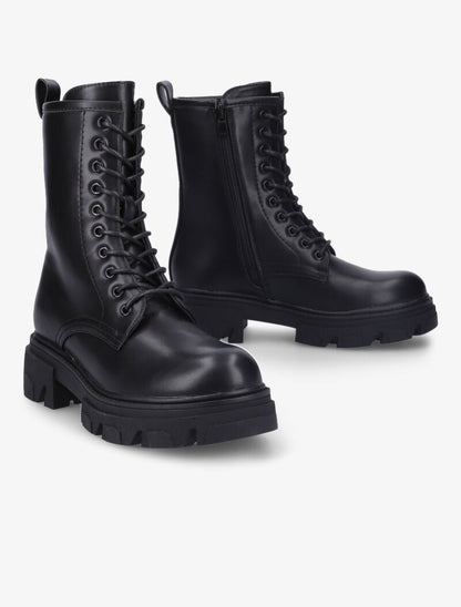 Bottines à talon et semelle crantés - Noir - 4