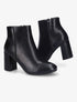 Bottines en simili à bande cloutée - Noir - 5