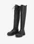 Cuissardes à lacets style rangers - Noir - 1