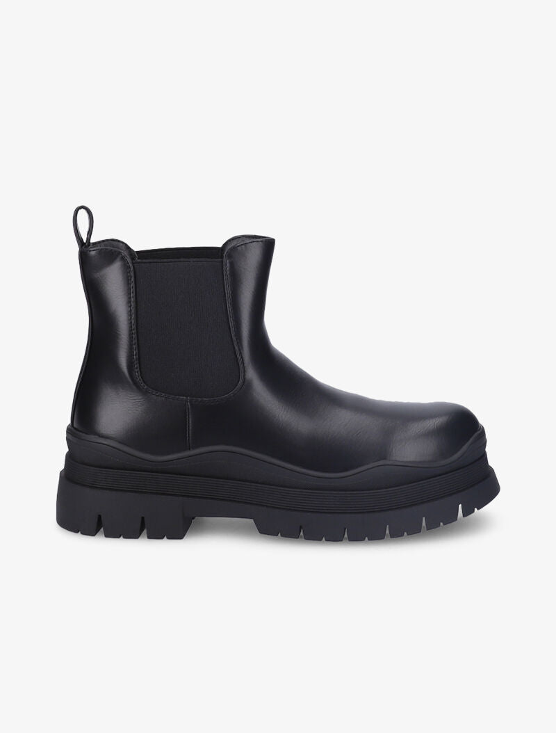 Chelsea boots à semelle à plateforme crantée - Noir - 1