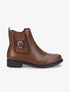 Bottines plates à boucle stylisée - Marron - 1