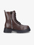 Bottines à zip décoratif stylisé - Marron - 1