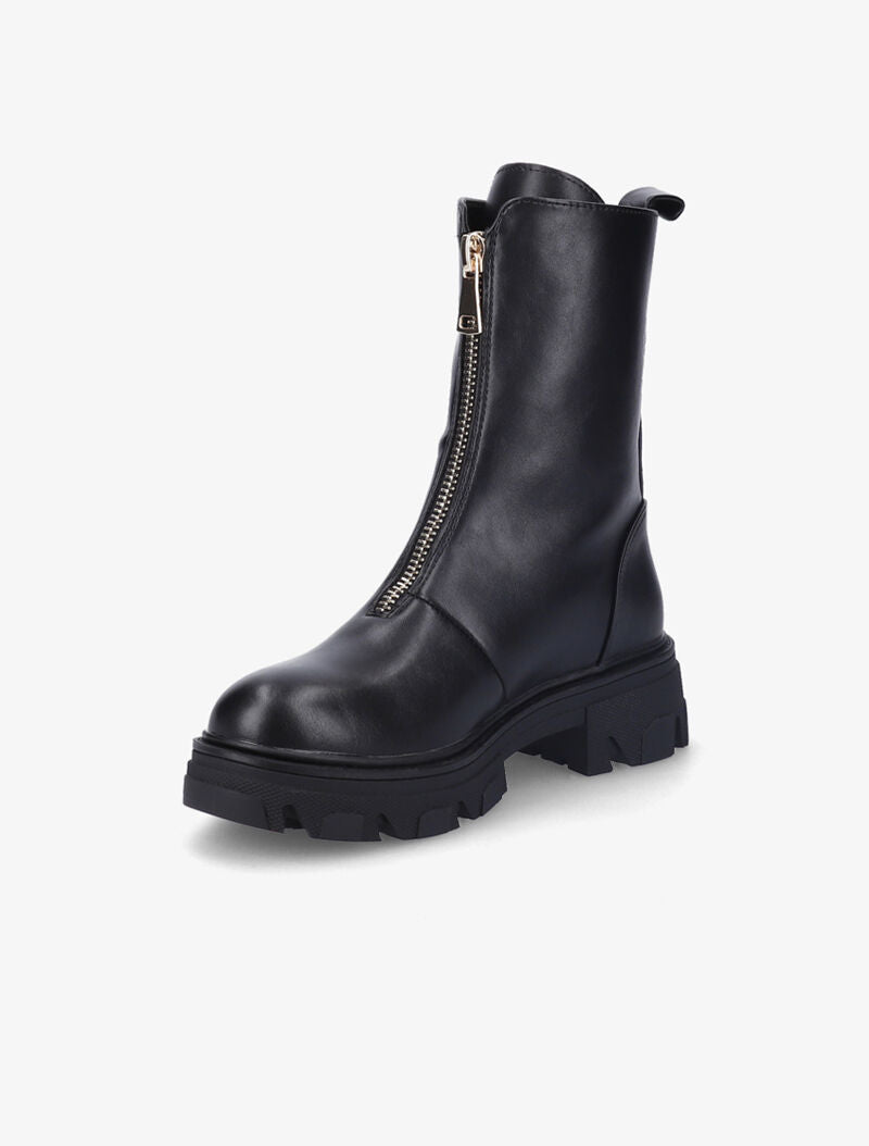 Bottines montantes à zip - Noir - 4