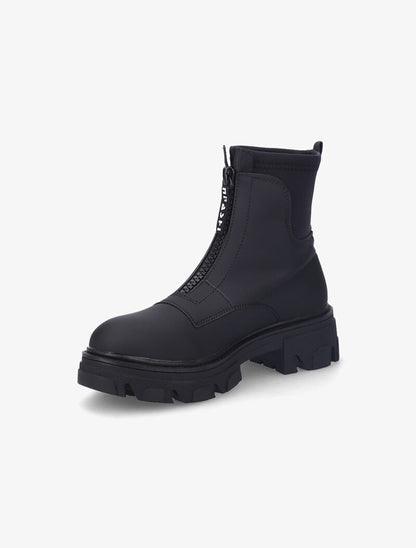 Bottines en néoprène à zip - Noir - 4