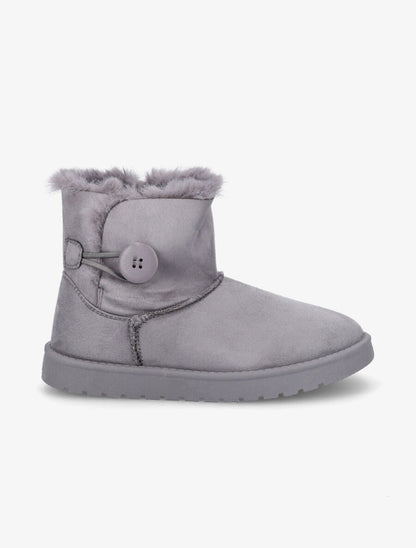 Boots fourrées en suédine - Gris - 2