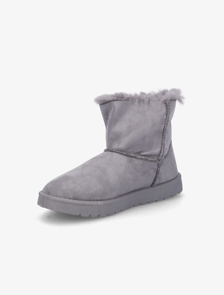 Boots fourrées en suédine - Gris - 4