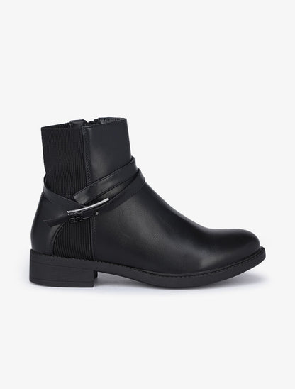 Bottines à détails élastiqués - Noir - 2