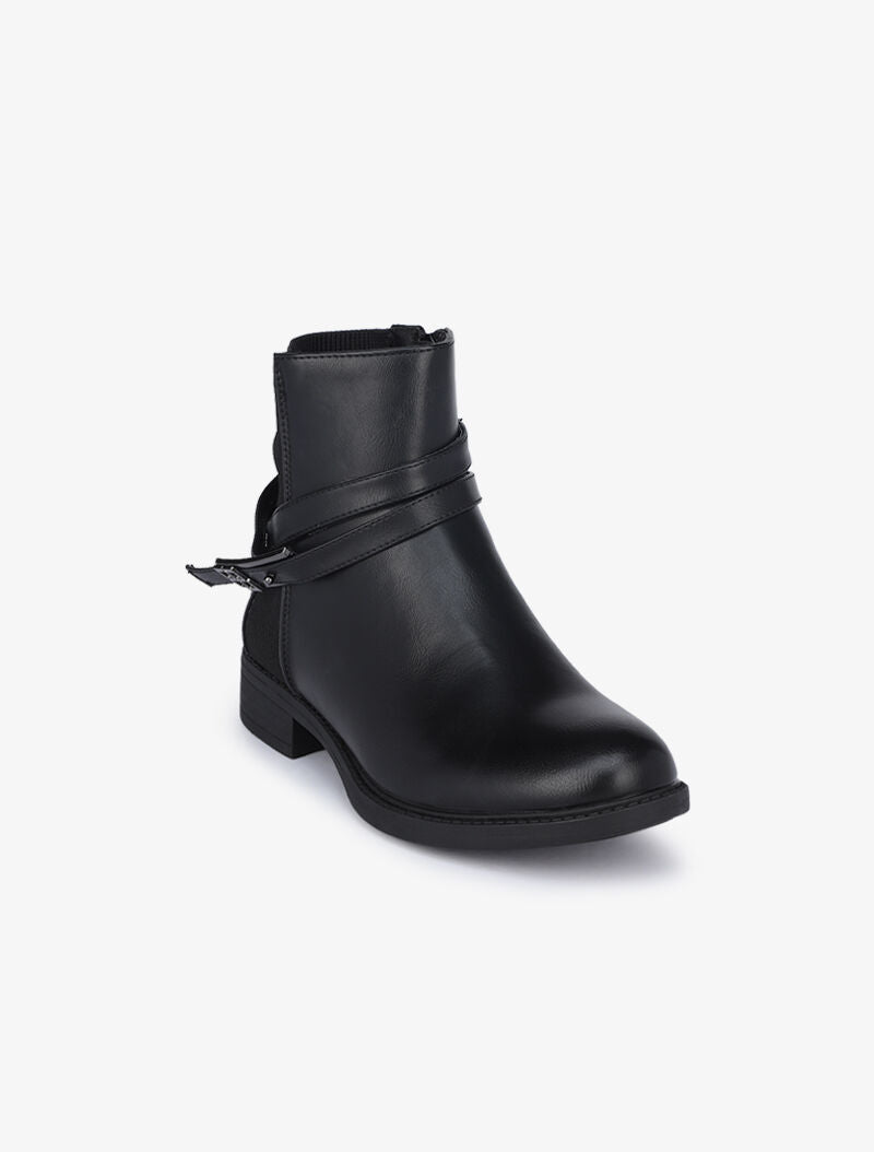 Bottines à détails élastiqués - Noir - 3